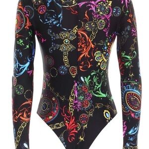 Versace Jeans Collection Multicolor Patterned Top